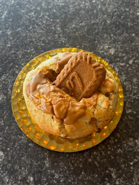 Cookie Biscoff en witte chocolade